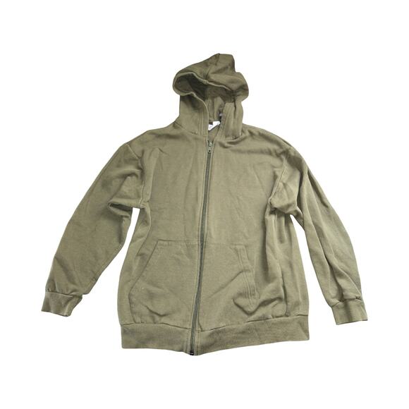 H&M Green Boy's Full Zip Hoodie Sweater Size: 12/14 - Picture 1 of 3